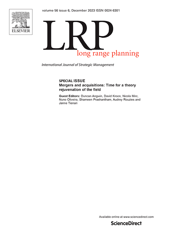 Go to journal home page - Long Range Planning